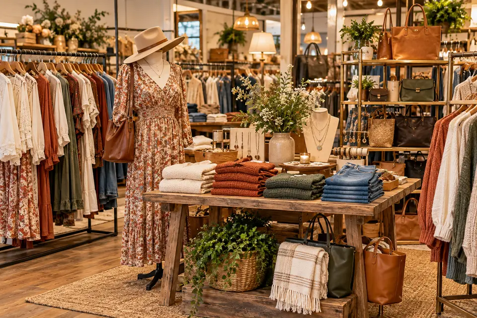 Boutique apparel, accessories and handbags