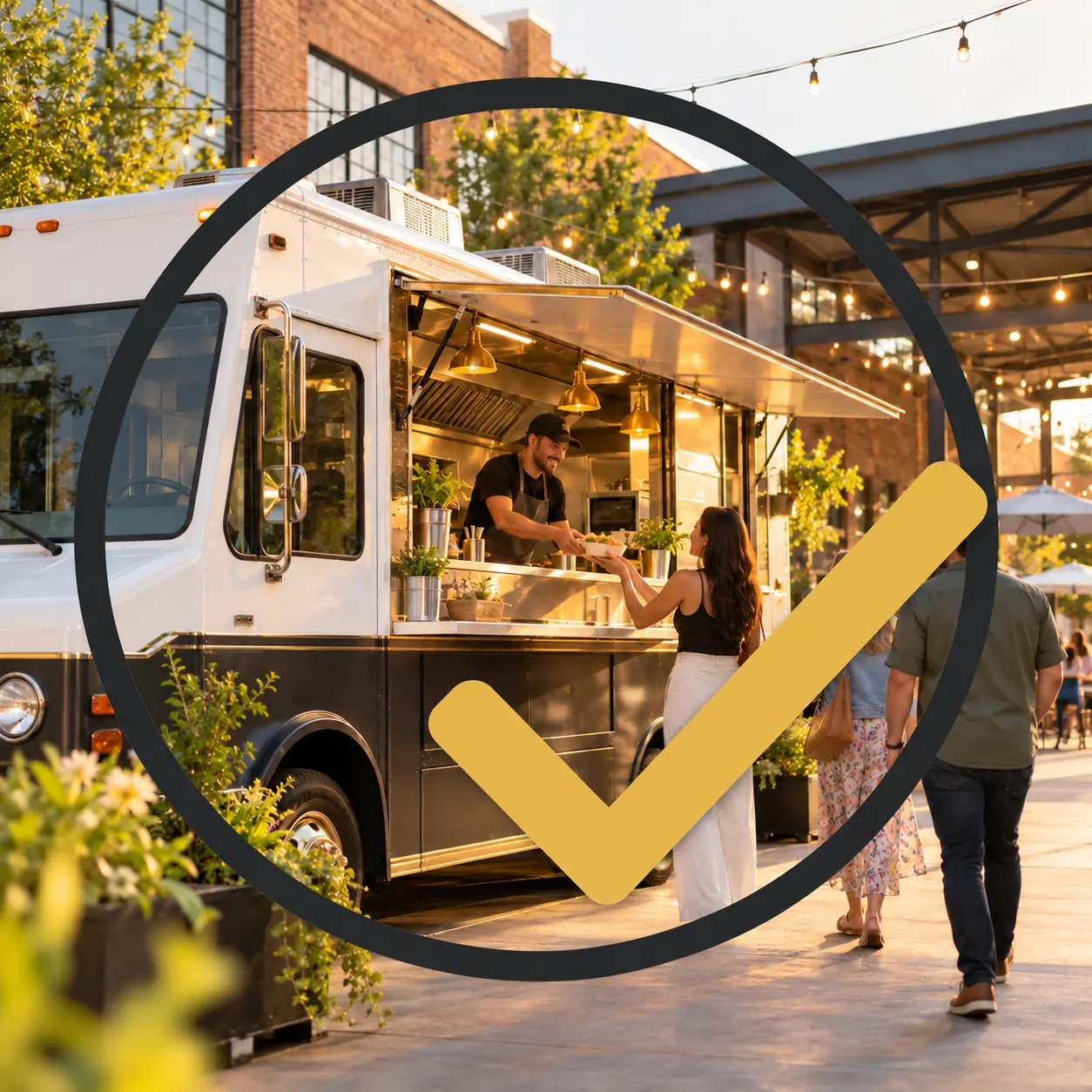 Approved food truck ready to serve customers